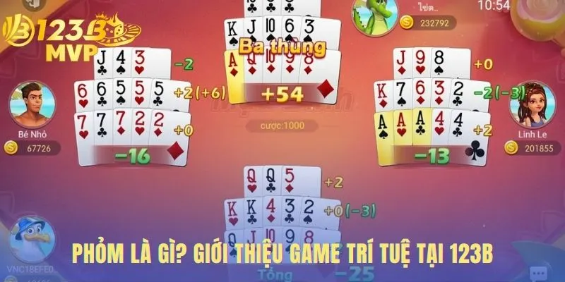 Phỏm là game bài đối kháng với mục tiêu tạo bộ và hạ điểm bài rác