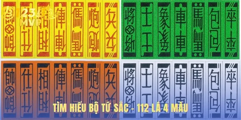 Bài Tứ Sắc - Hướng Dẫn Cách Chơi Chi Tiết Tại 123B 2 Bộ Tứ Sắc giới thiệu 112 lá bài với 4 màu riêng biệt